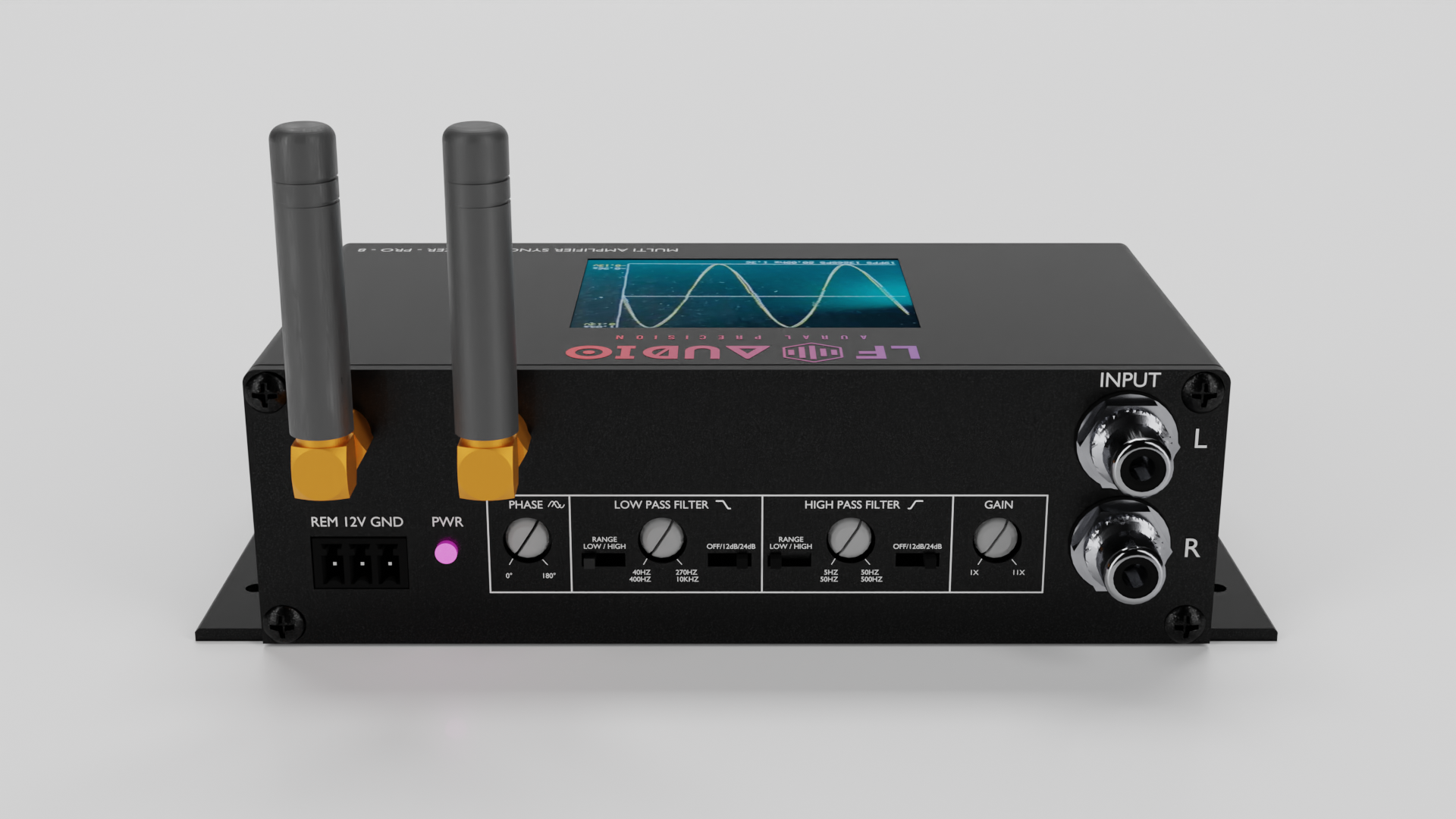 LF Audio MAS PRO Multi-Amplifier Synchronizer, Stereo Input, 16 Channel Output, Signal Analyzer With AuralSync Display