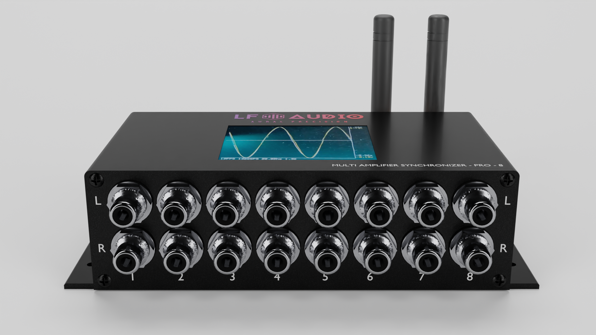 LF Audio MAS PRO Multi-Amplifier Synchronizer, Stereo Input, 16 Channel Output, Full Color Display with Signal Analyzer