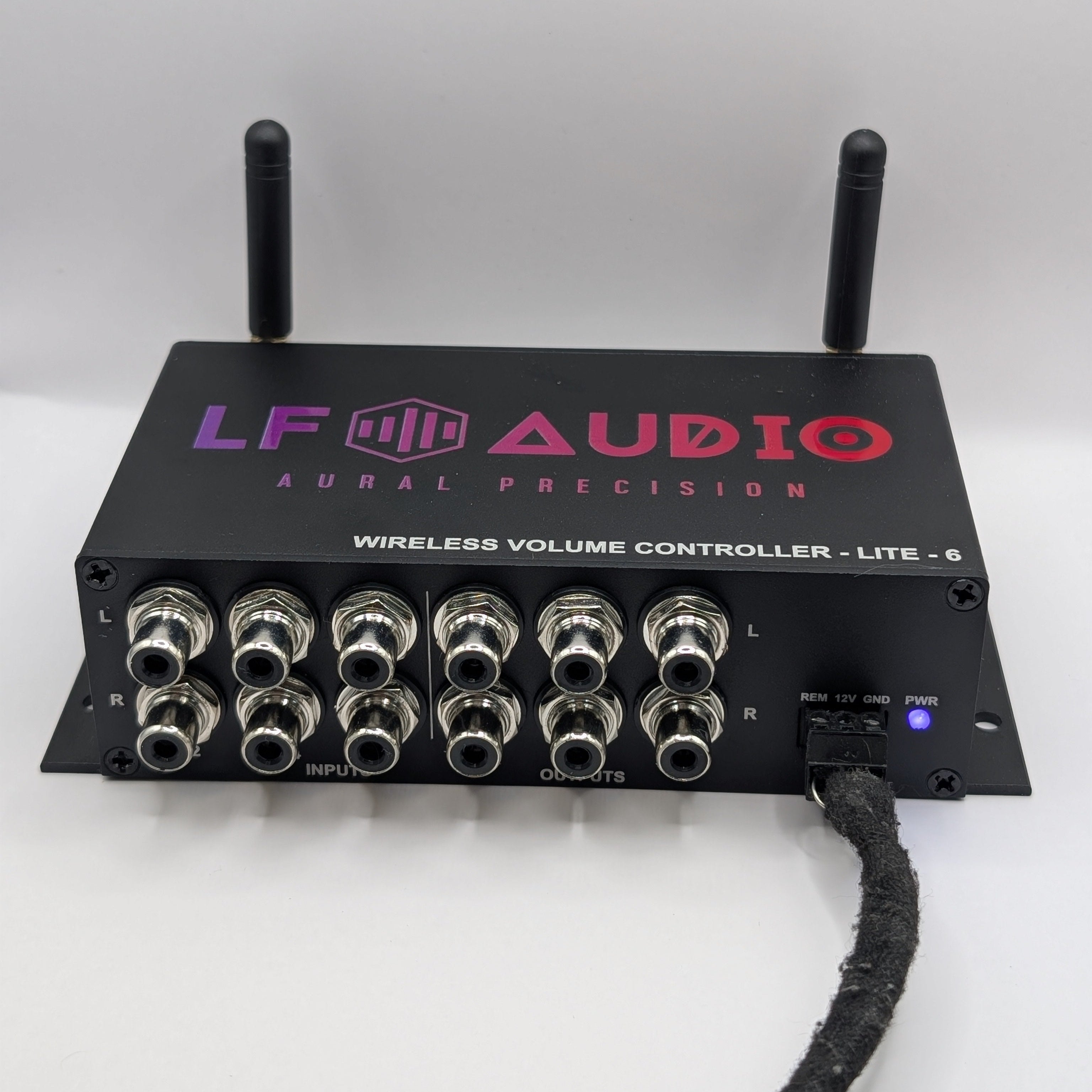 LF Audio WVC-Lite Wireless Volume Controller, With 500-Foot Range, Six Outputs, AuralSync App And Digital Display