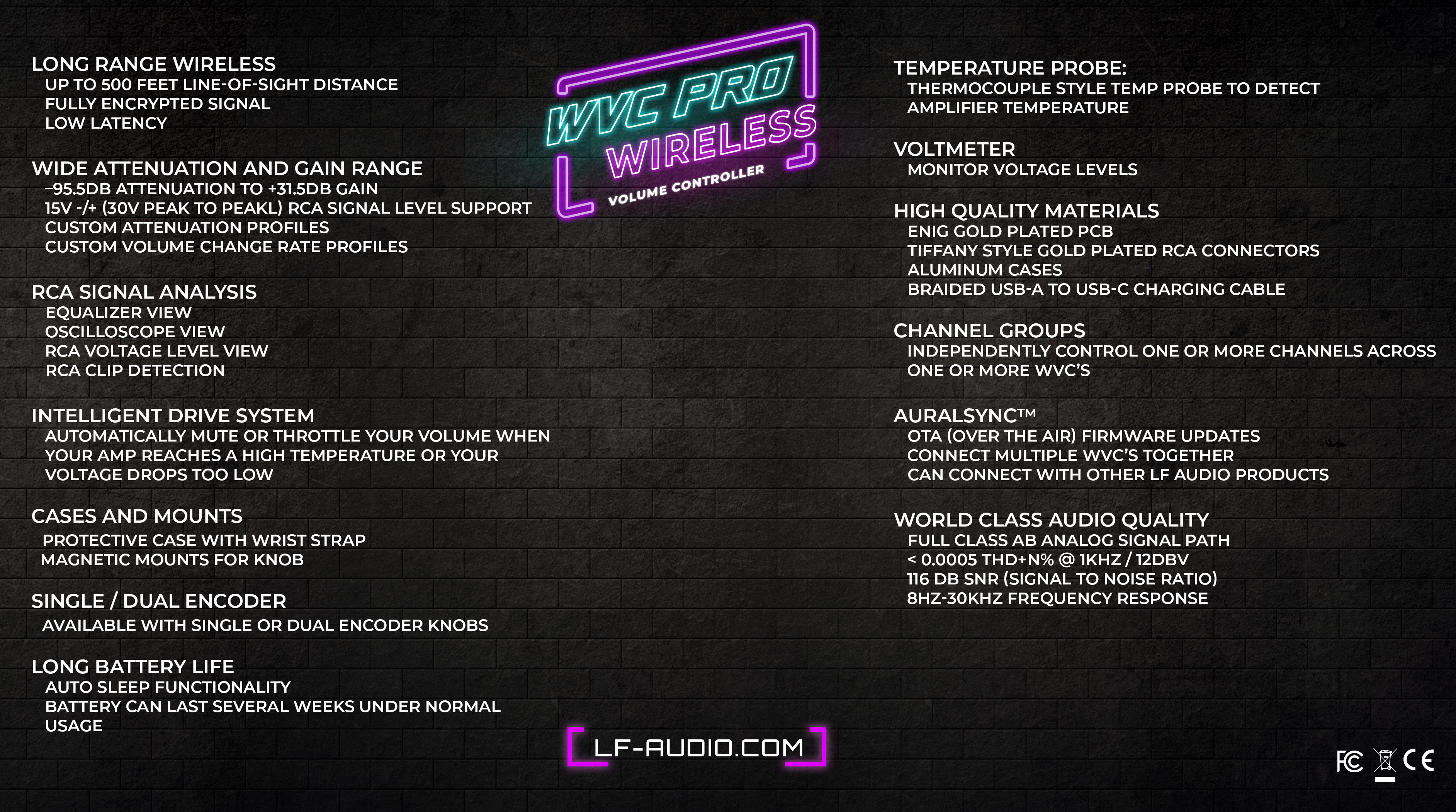 LF Audio WVC Pro Features