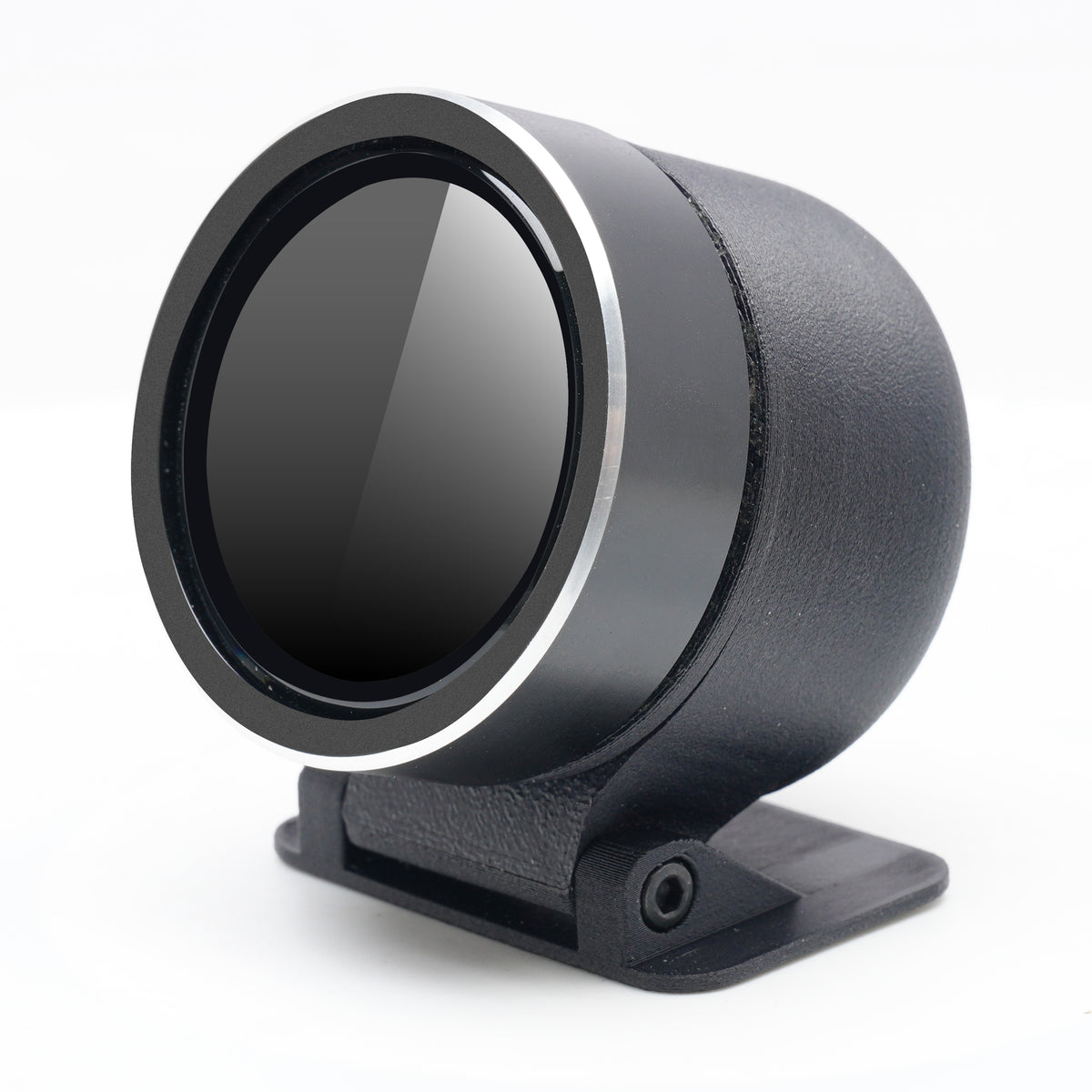 LF Audio Rotary Touch Controller, black bezel, in its gauge pod mount