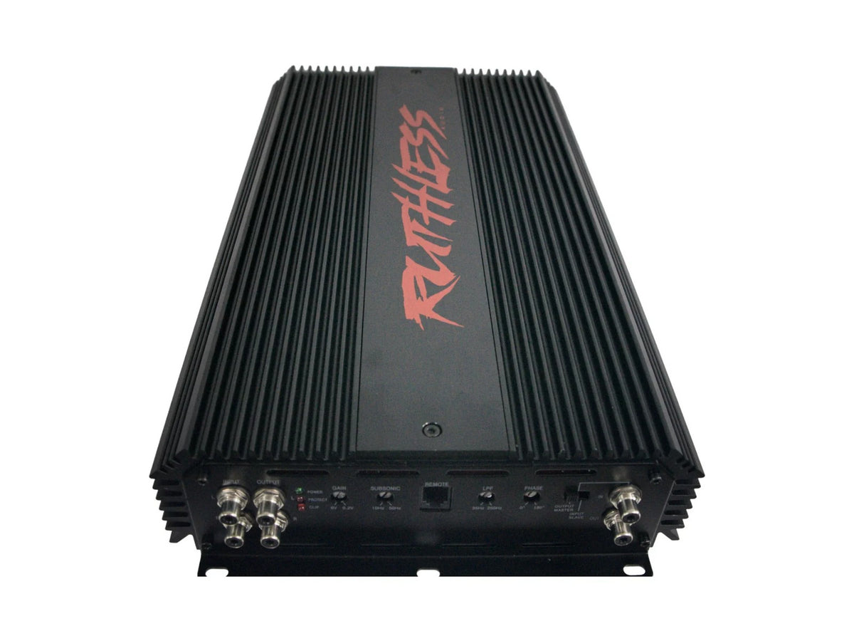 Ruthless Audio 2300.1 amplifier terminals